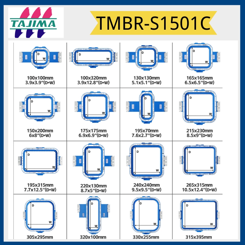 Embroidery Hoop Plastic - Sewpassion-Magnetische Borduurringen voor Tajima, TMBR-S1501C Borduurmachine