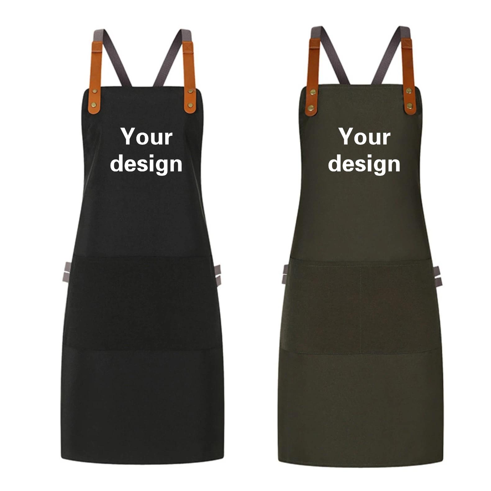 Embroidery Workshop - Polyester katoenen dikke canvas schort met