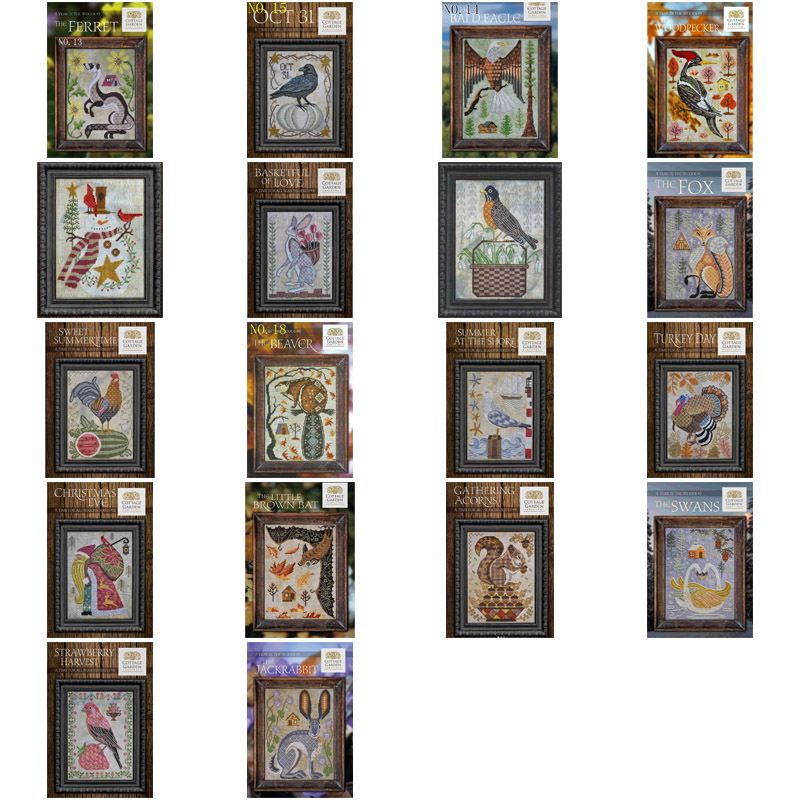 Embroidery Vs Cross Stitch - Kleine Boerderij Dieren-Vleermuizen In Het Bos