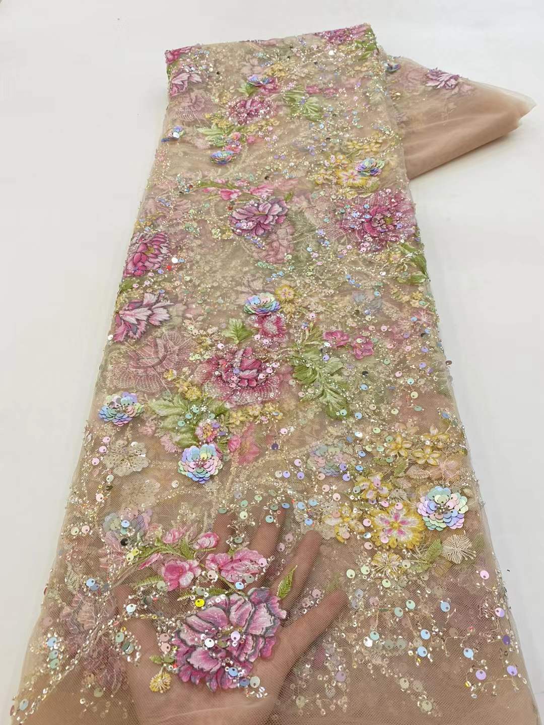 Embroidery Gradient - Afrikaanse kantstof 2026 Hoge kwaliteit met