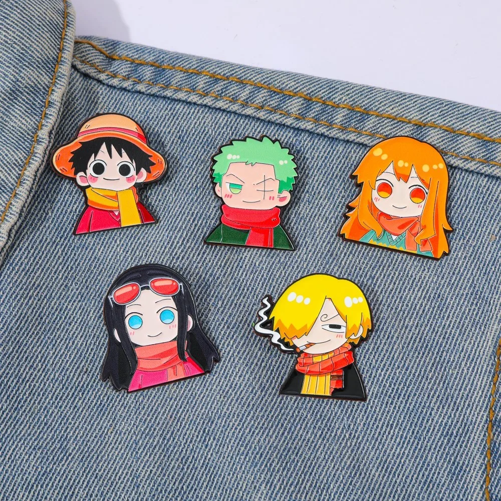 Embroidery Wallpaper - 5 stuks schattige anime cartoon broche
