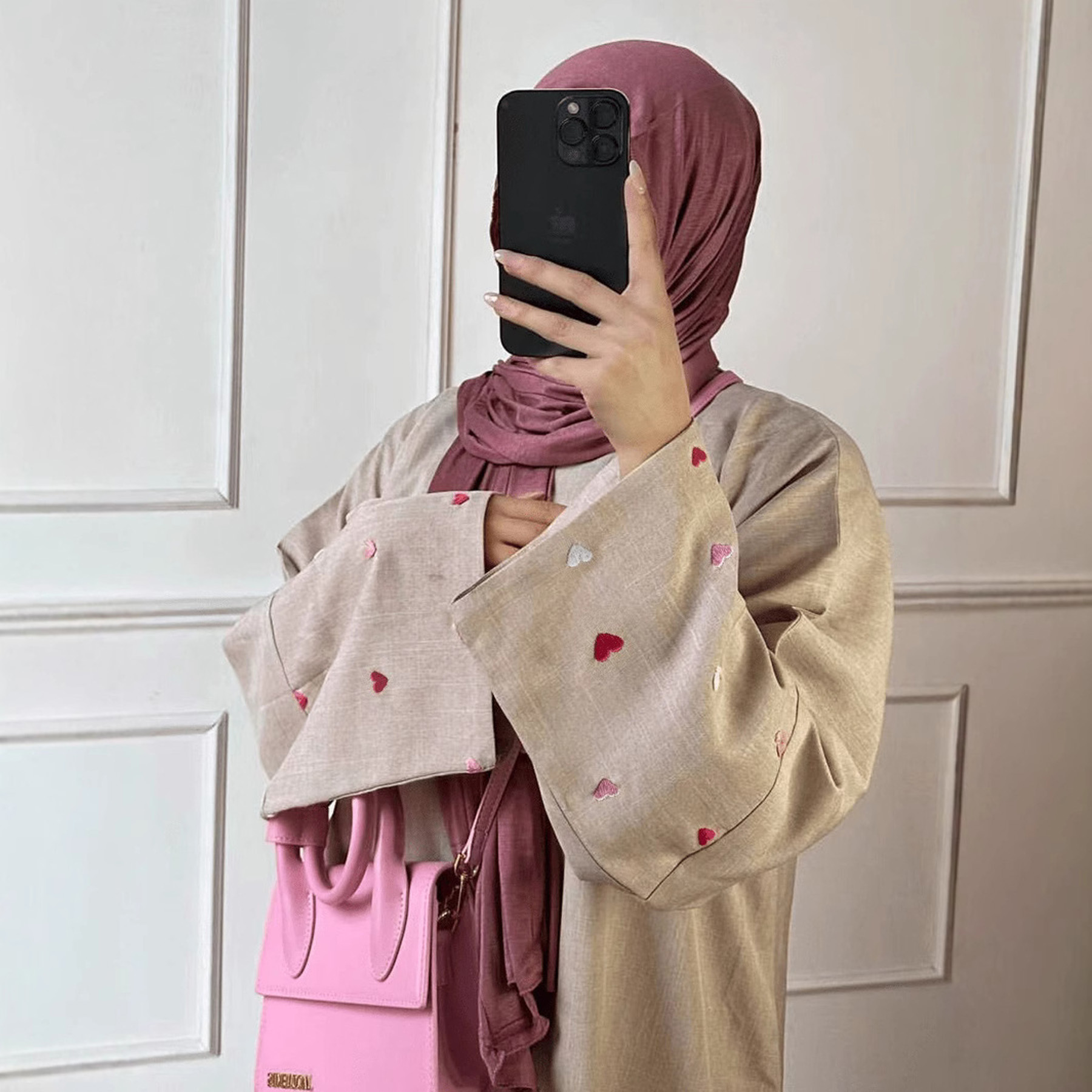 Embroidery Arabic - Vrouwen Liefde Hart Borduren Moslim Abaya