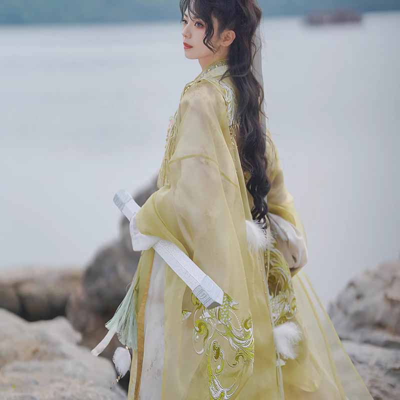 Embroidery Gradient - Wuxia Zwaardvechter Hanfu Outfit Mannen Gradiënt