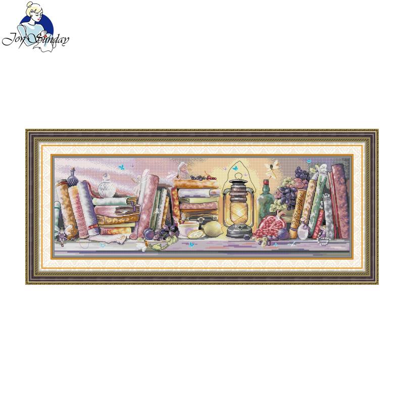Embroidery Vs Cross Stitch - Borduurpakket Joy Sunday Olielamp Boekenplank HD