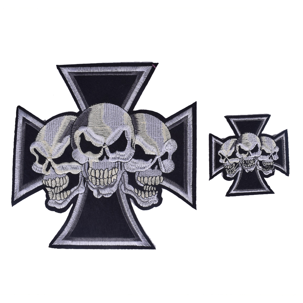 Embroidery On Black Shirt - 2 Stuks Ghost Skull Borduurpatches Stof