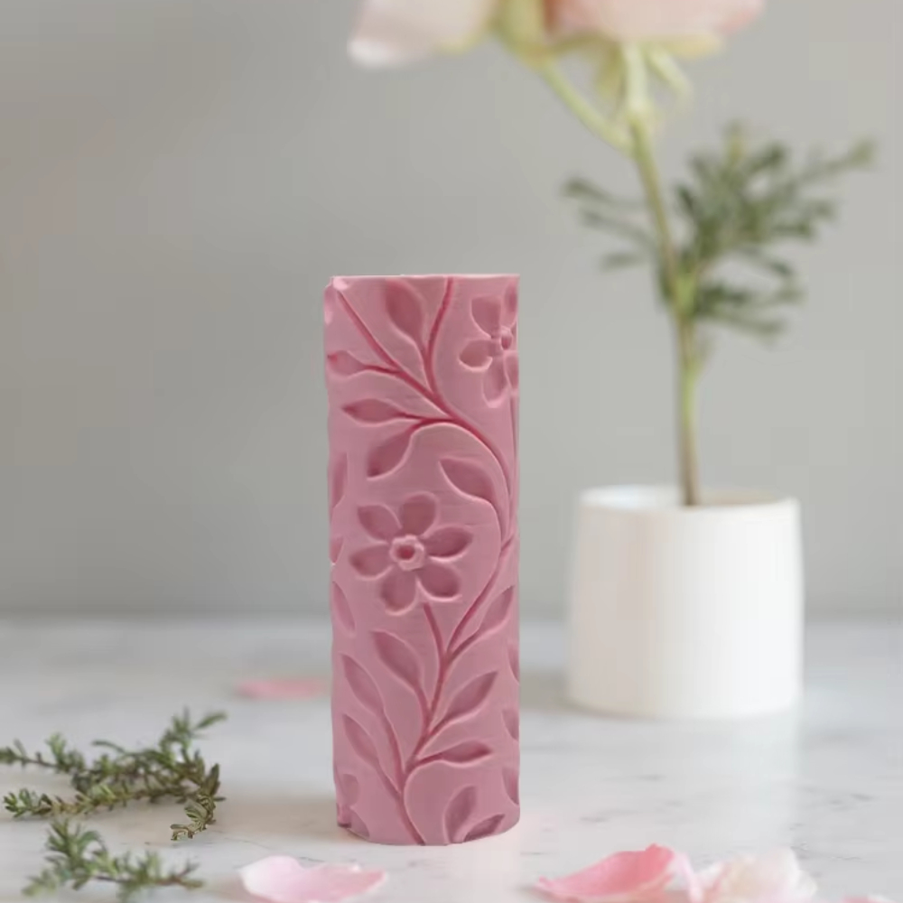 Embroidery Texture - Happy Petals Patroon Klei Relief Textuur