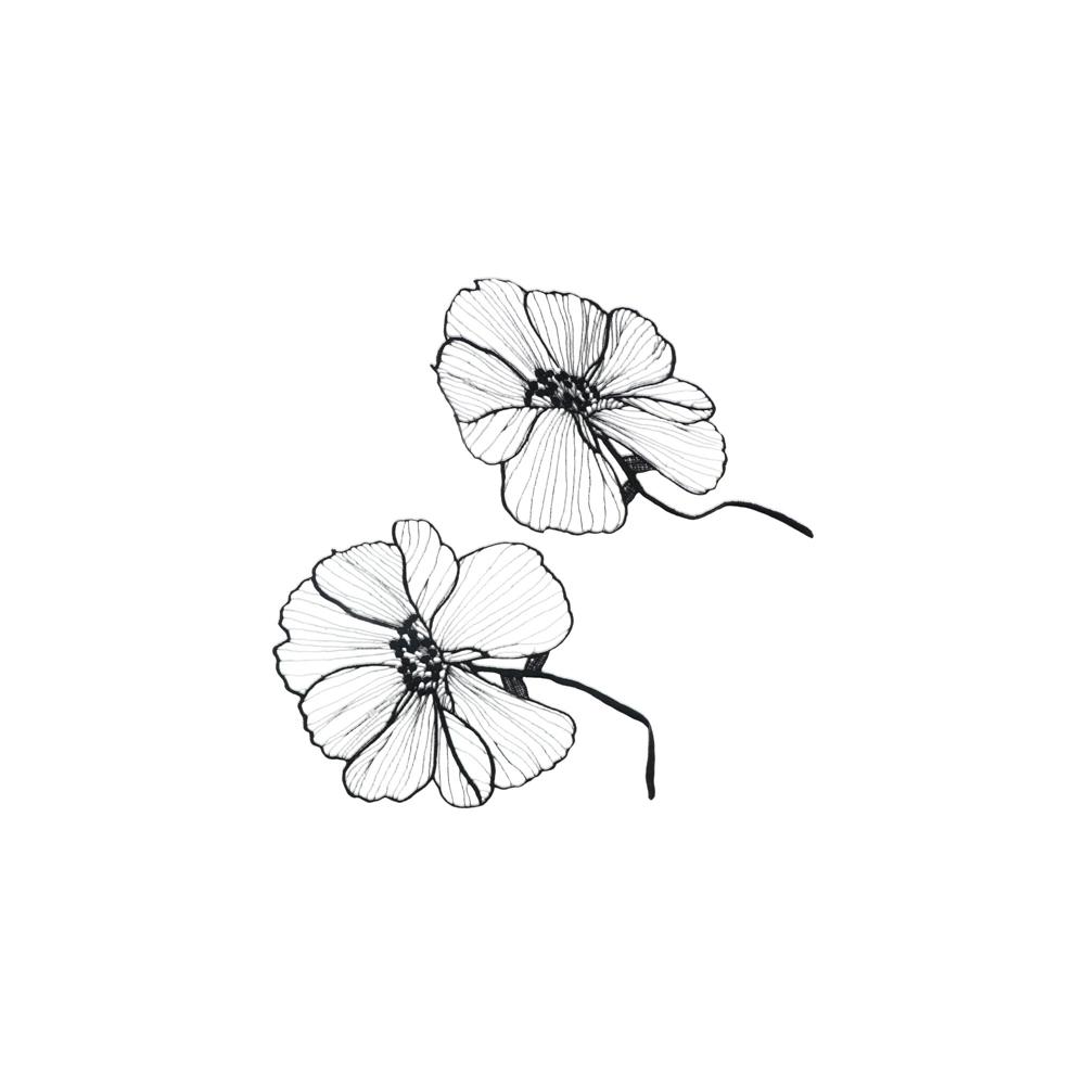 Embroidery On Black Shirt - Kledingborduurpatch Geborduurde bloemenapplicatie Aan te naaien