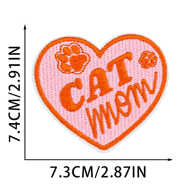 Grappige zwarte kat rond hart  - Embroidery On Black Shirt recensie en prijs