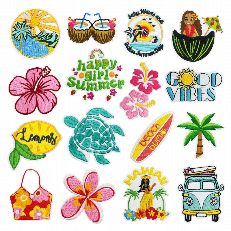 Zomer Hot Hawaii Strand Bloem  - Embroidery Letter M recensie en prijs