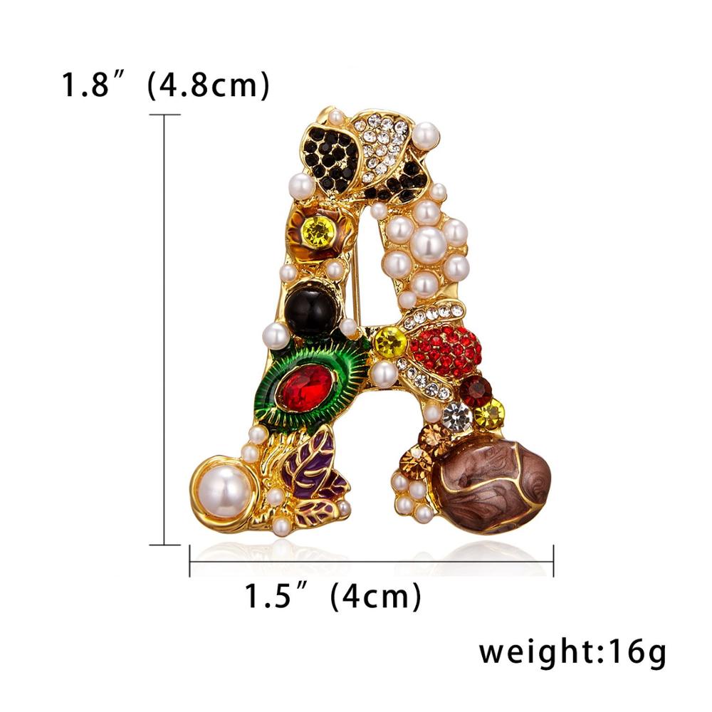 Mode Emaille Parel Strass Brie - Embroidery Letter M recensie en prijs
