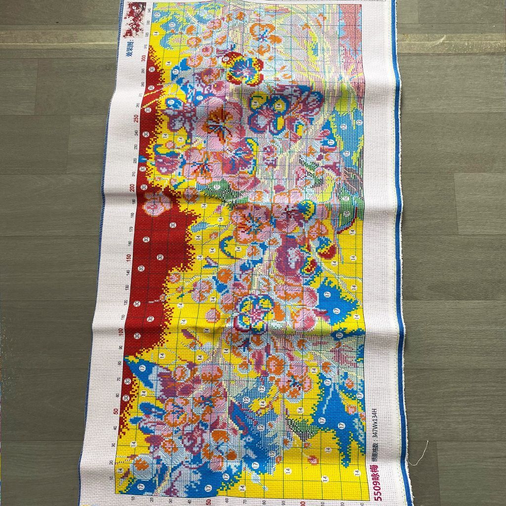 9ct 110X50Cm Rode Bloemen Bord - Embroidery Vs Cross Stitch recensie en prijs