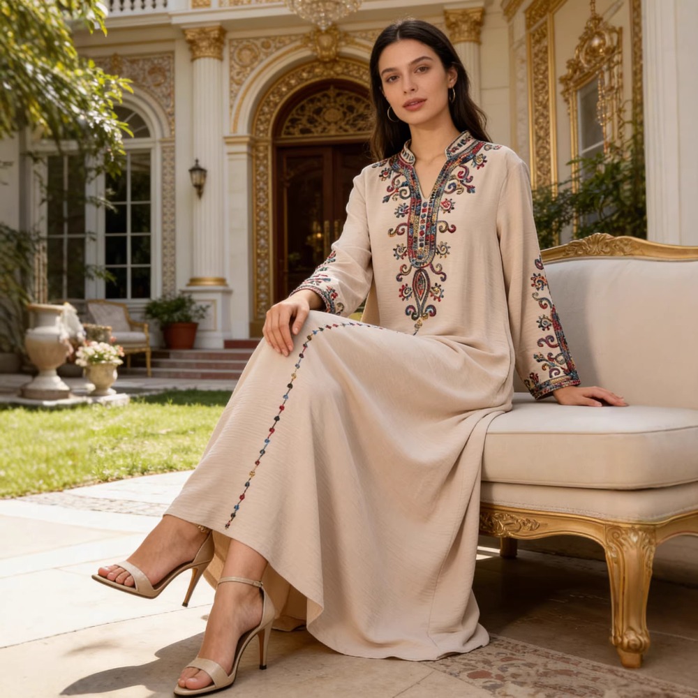 Moslim Abaya voor Vrouwen Fees - Embroidery Arabic recensie en prijs