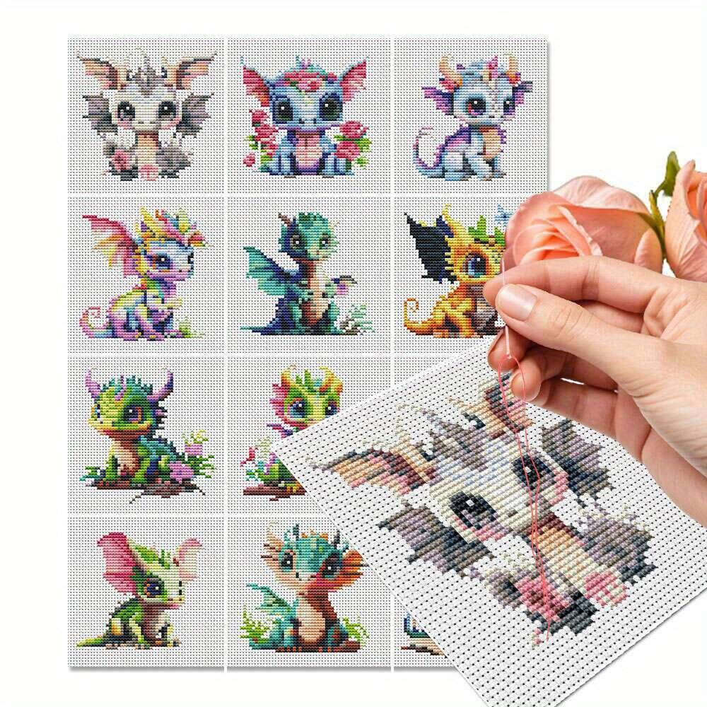12 stuks Dragon Cross Stitch 1 - Embroidery Vs Cross Stitch recensie en prijs