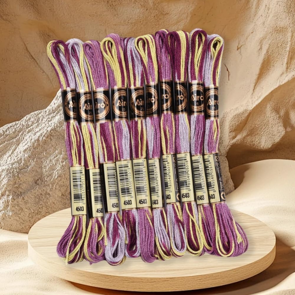 6-strengen paars bonte borduur - Embroidery Gradient recensie en prijs