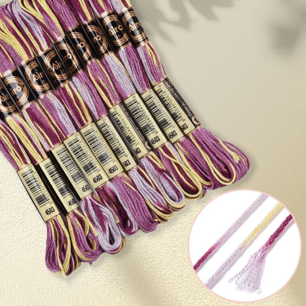 6-strengen paars bonte borduur - Embroidery Gradient recensie en prijs