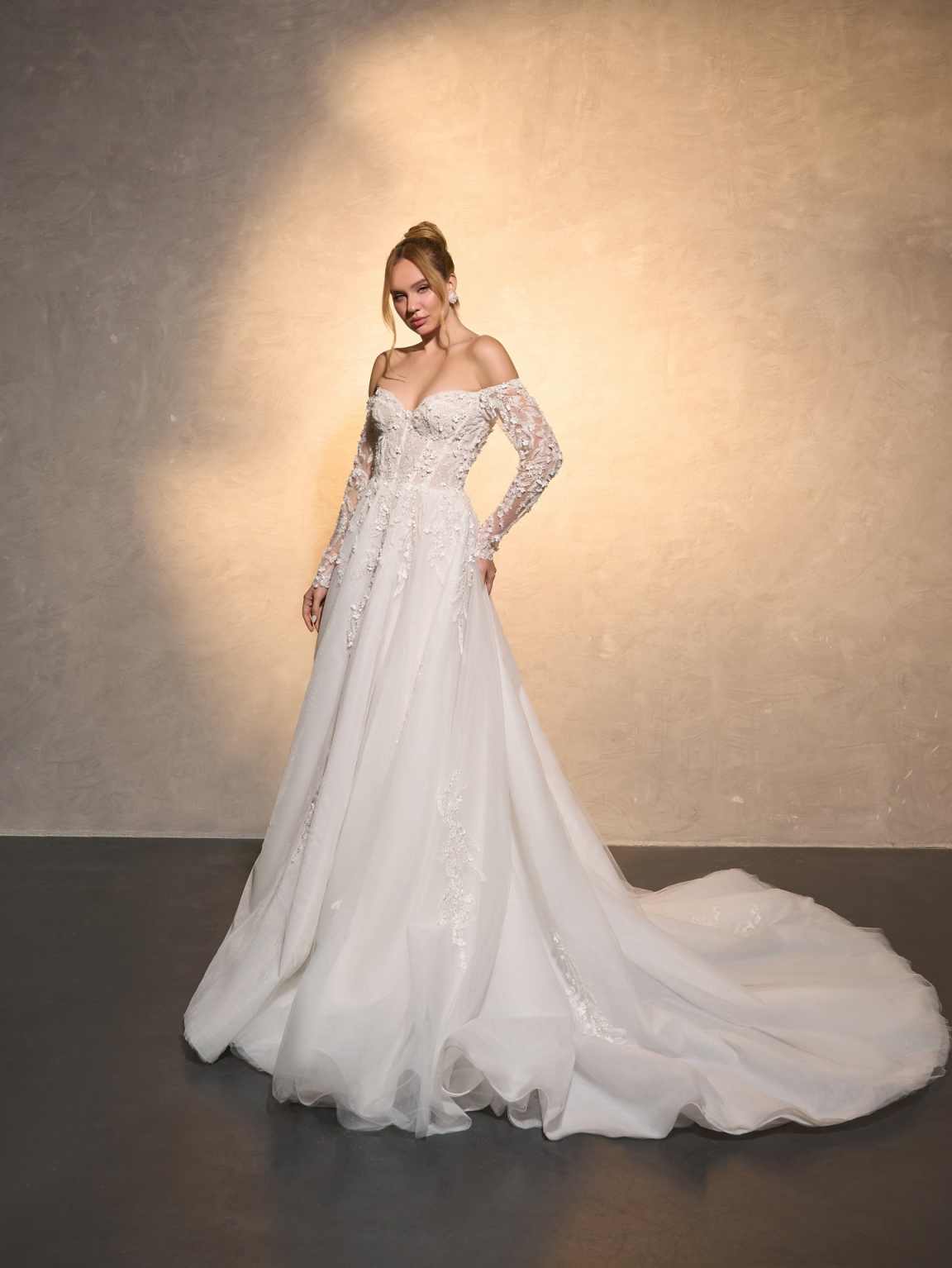 Elegante trouwjurk A-lijn Kant - Embroidery Online Designs recensie en prijs