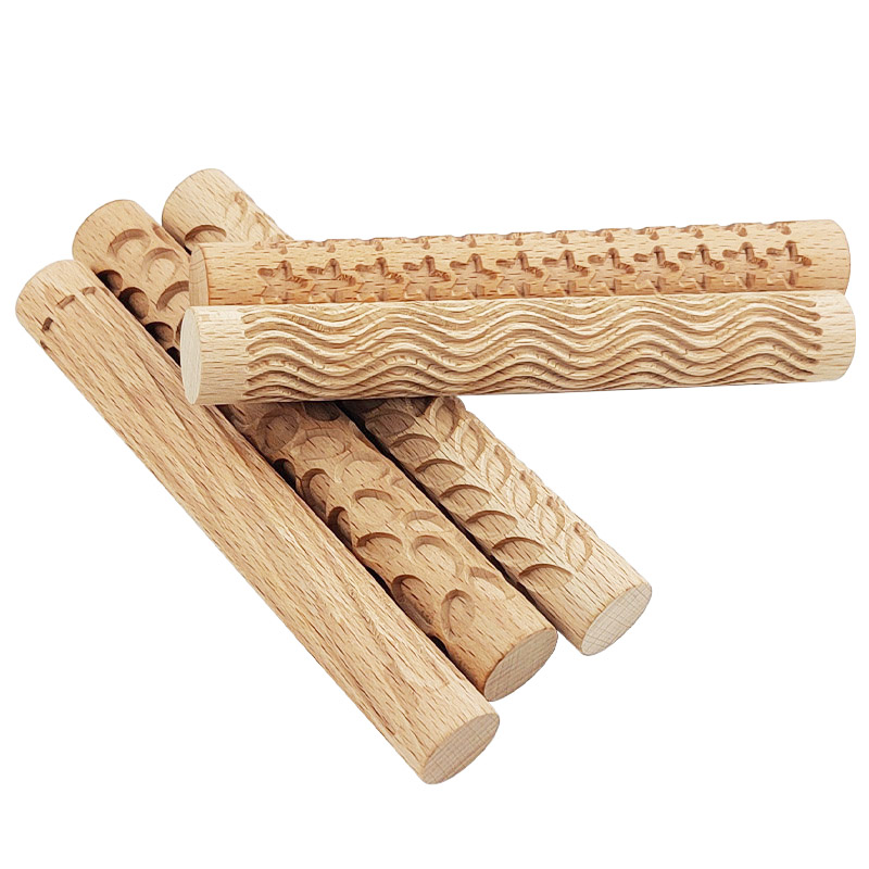Houten textuur deegroller kera - Embroidery Texture recensie en prijs