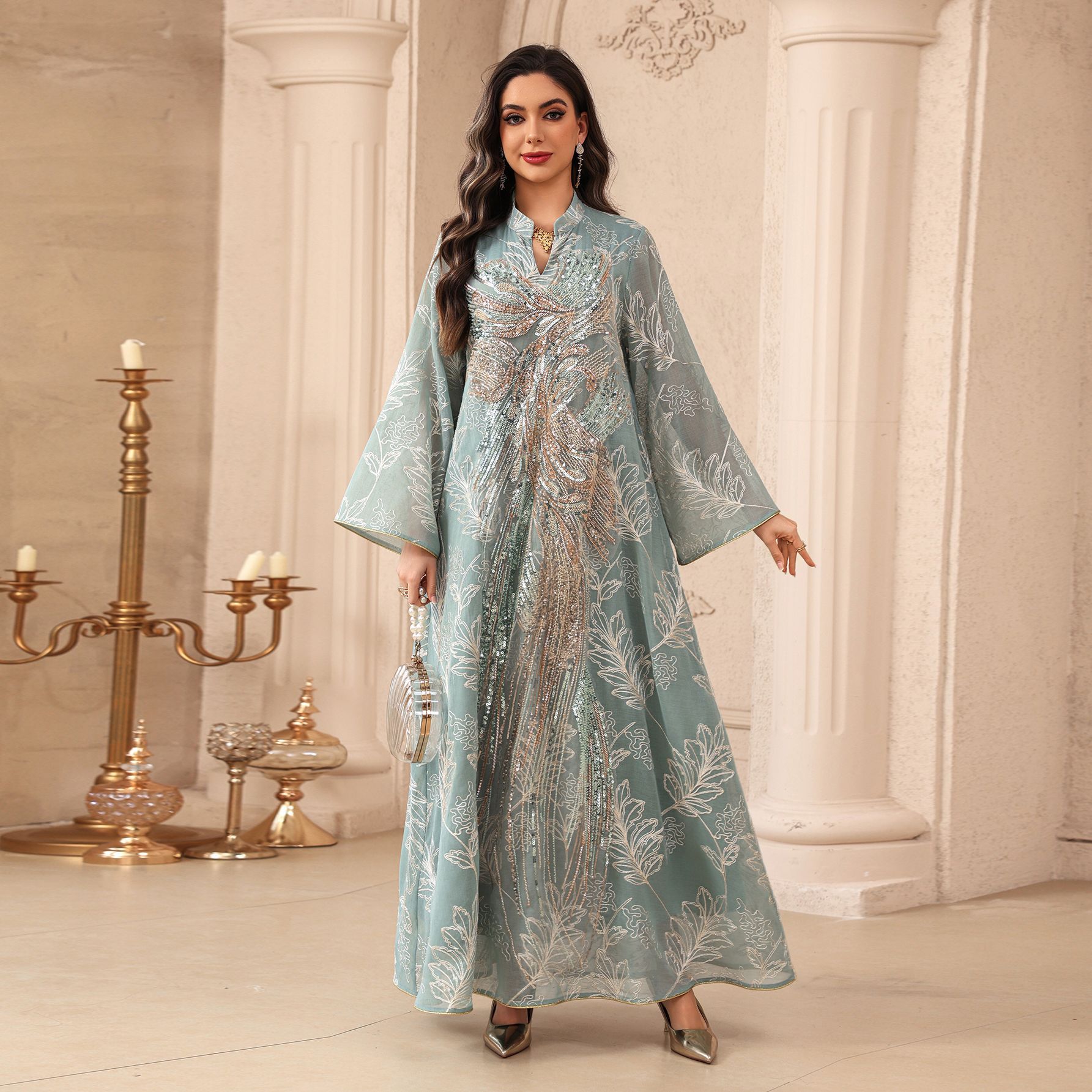 Moslimjurk Abaya Dames Eid Fee - Embroidery Arabic recensie en prijs