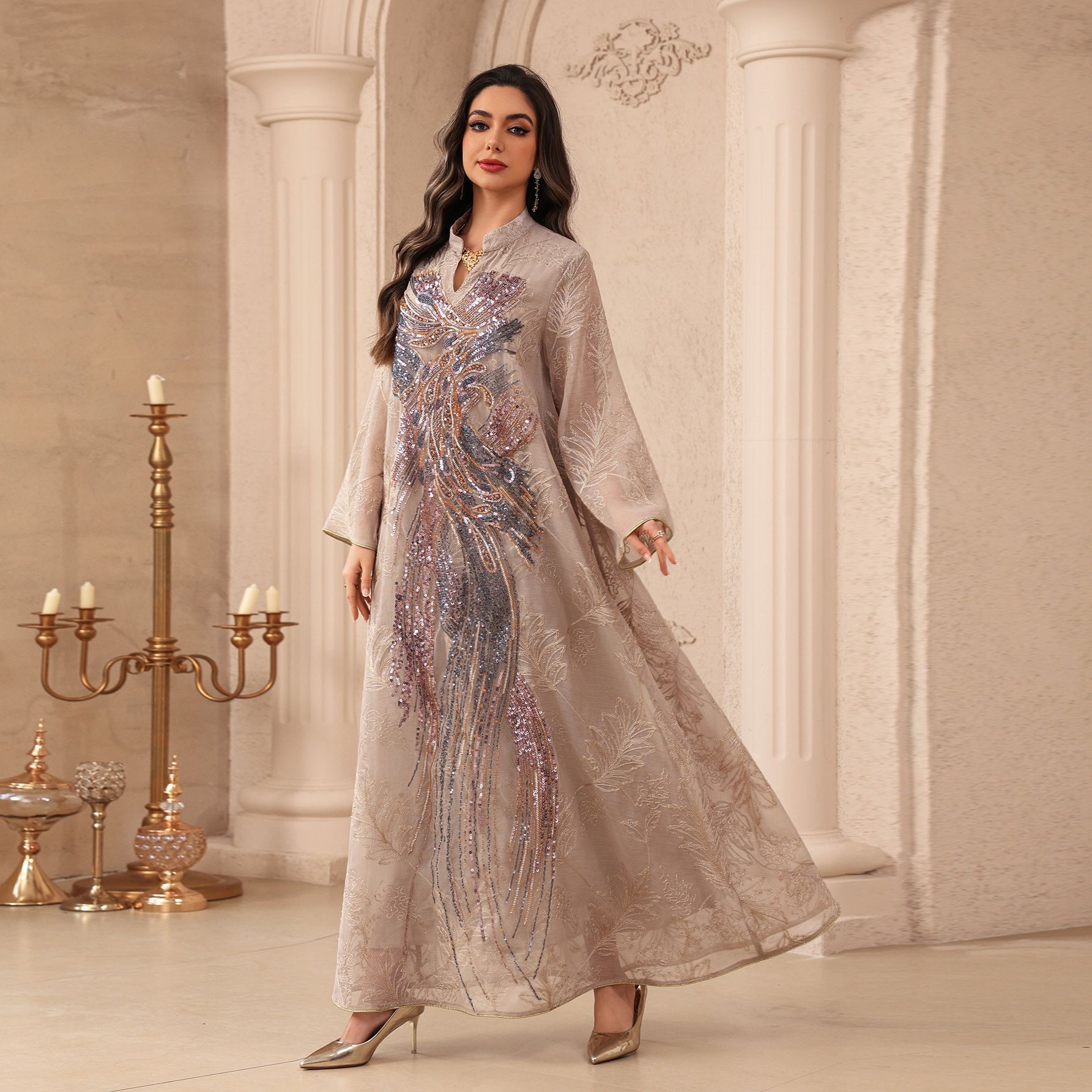 Moslimjurk Abaya Dames Eid Fee - Embroidery Arabic recensie en prijs