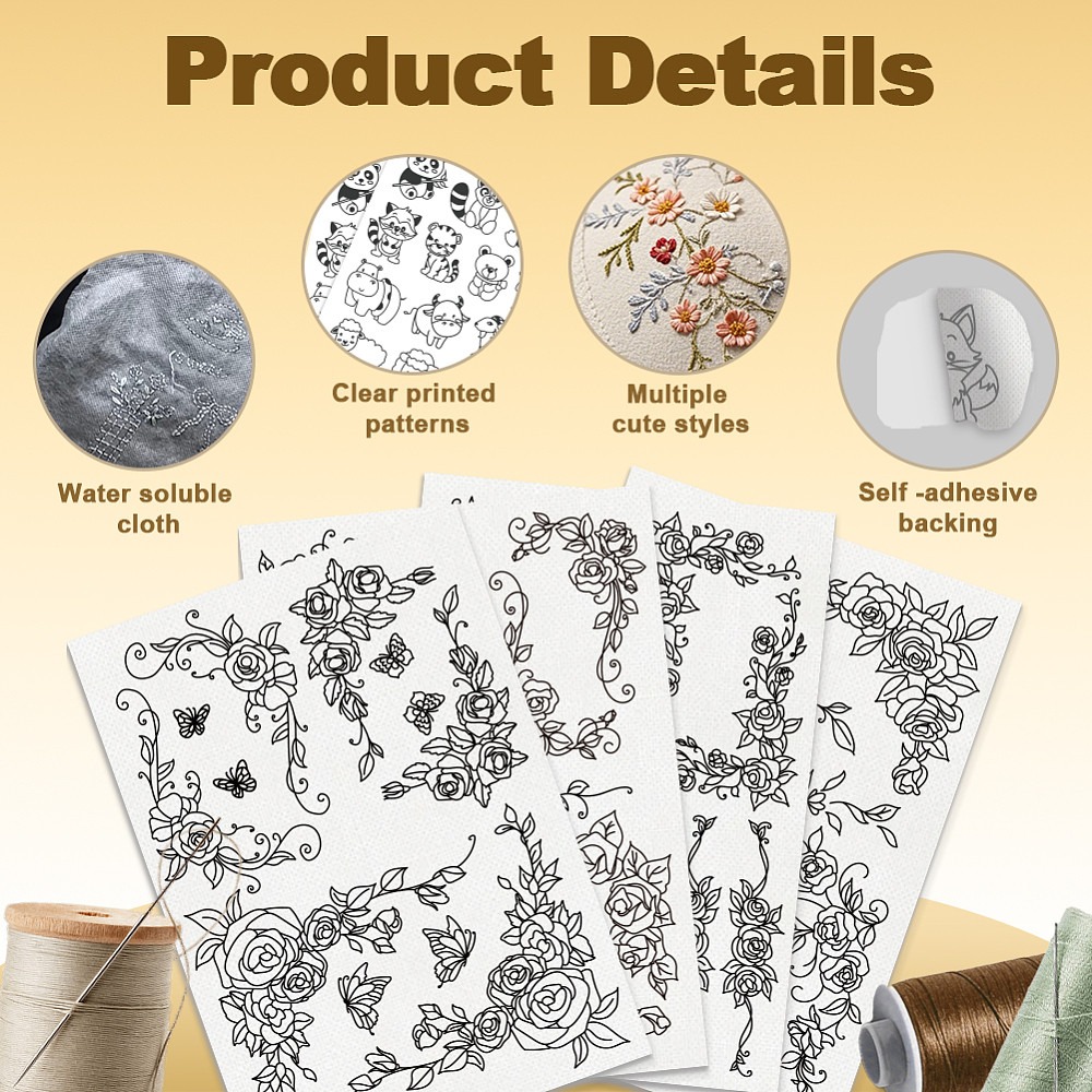 38 stuks rozenkant, 4 vellen w - Embroidery Sheet recensie en prijs