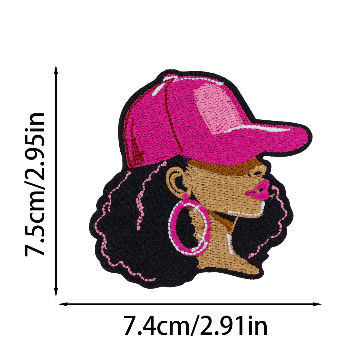 Cartoon Mode Zwart Meisje Vrou - Embroidery On Black Shirt recensie en prijs