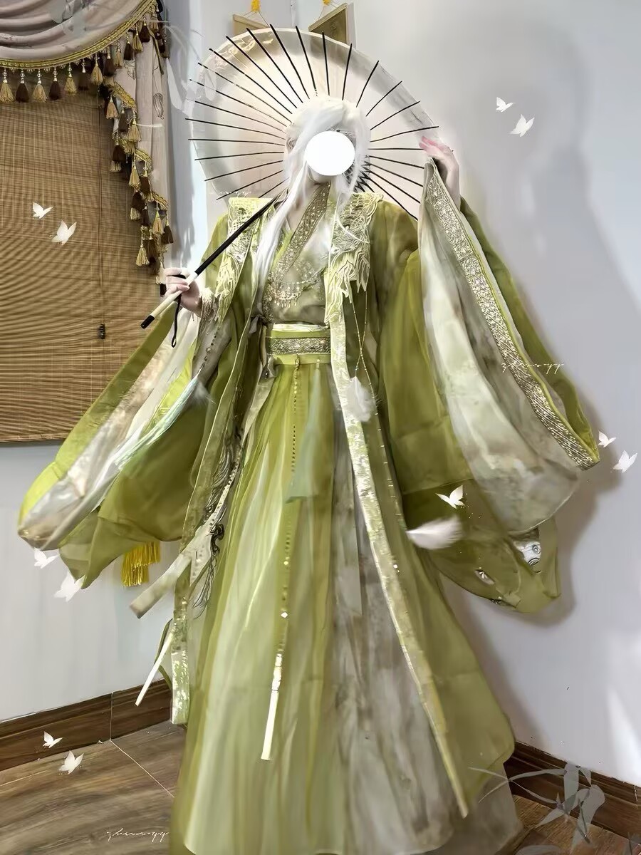 Wuxia Zwaardvechter Hanfu Outf - Embroidery Gradient recensie en prijs