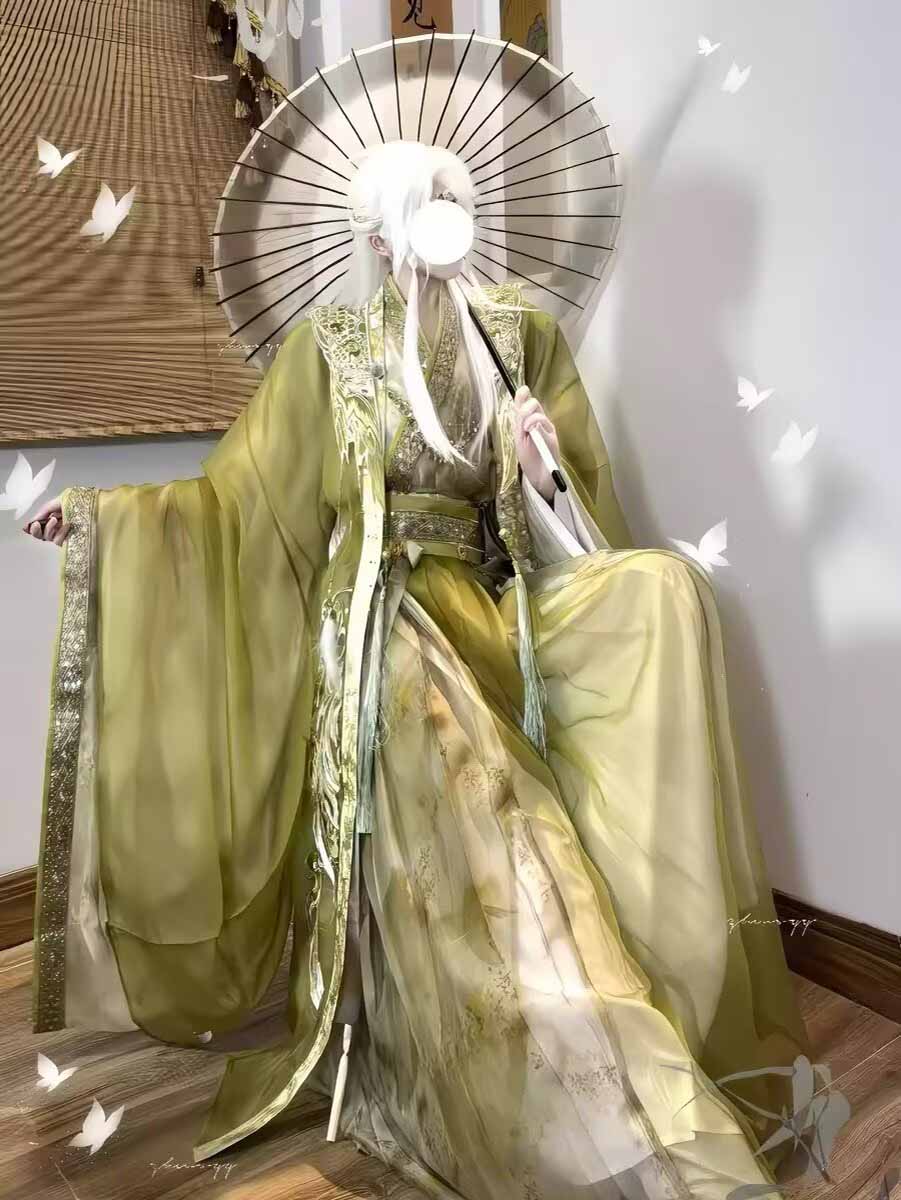 Wuxia Zwaardvechter Hanfu Outf - Embroidery Gradient recensie en prijs