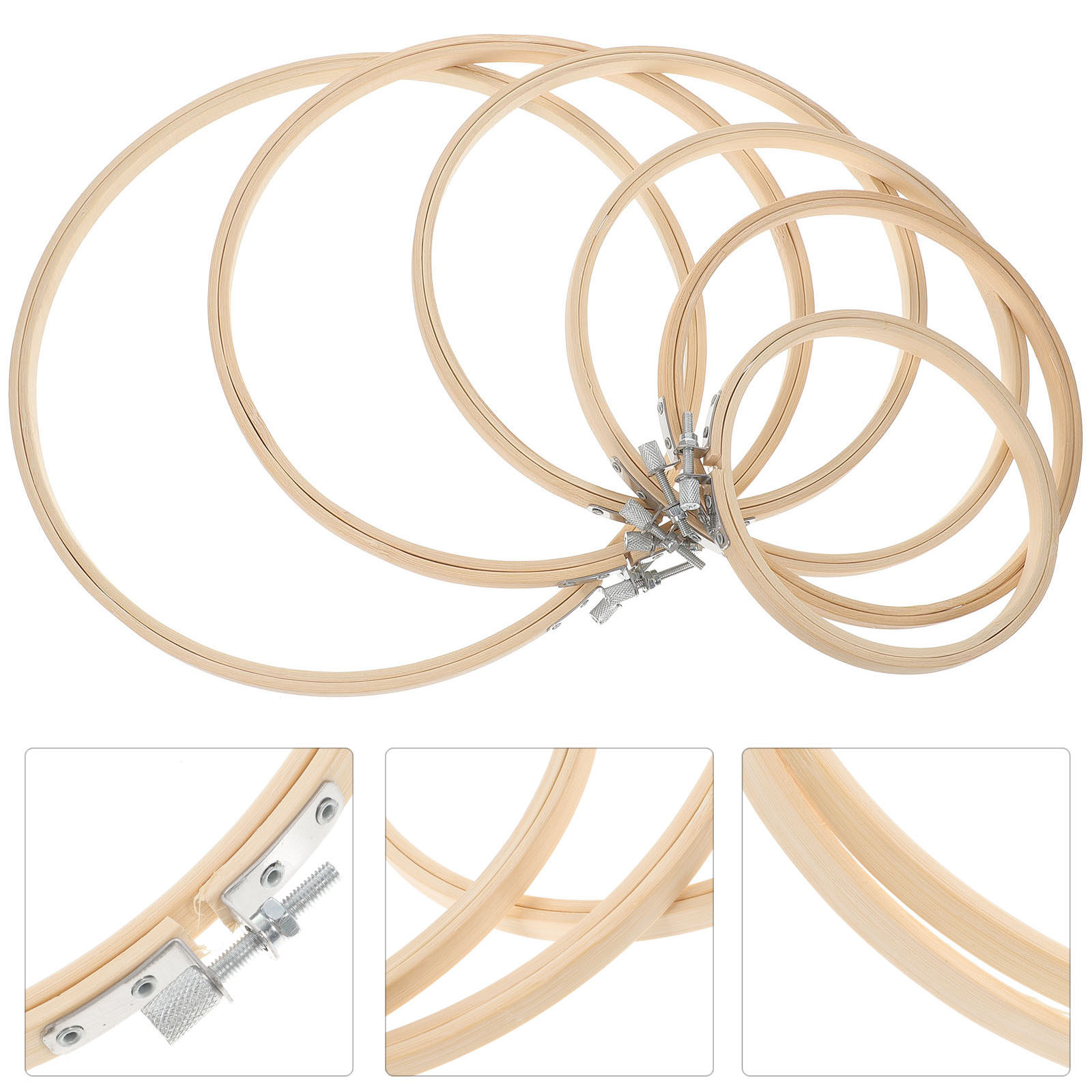 Set van 6 bamboe borduurringen - Embroidery Hoop Plastic recensie en prijs