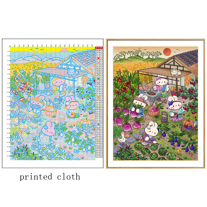 Herfst Tuin Konijnen Handwerke - Embroidery Vs Cross Stitch recensie en prijs