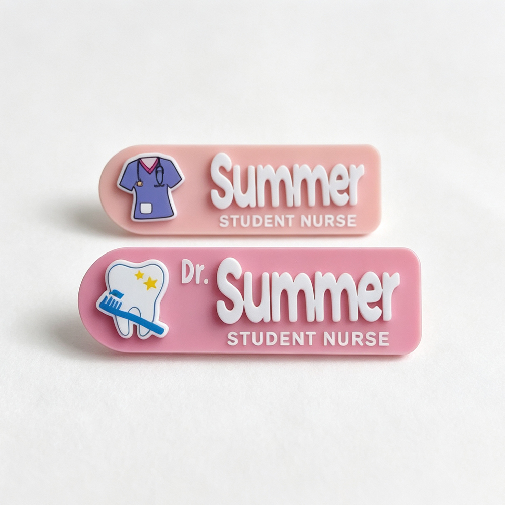 Gepersonaliseerde werkbadge me - Embroidery Texture recensie en prijs