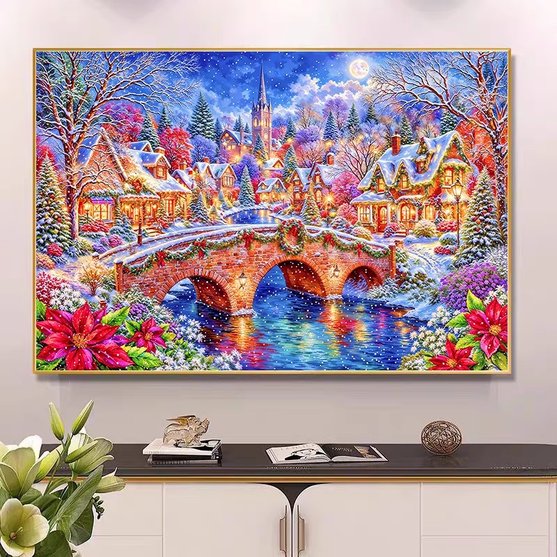 9ct 100x75cm Winter Kerk Bordu - Embroidery Vs Cross Stitch recensie en prijs