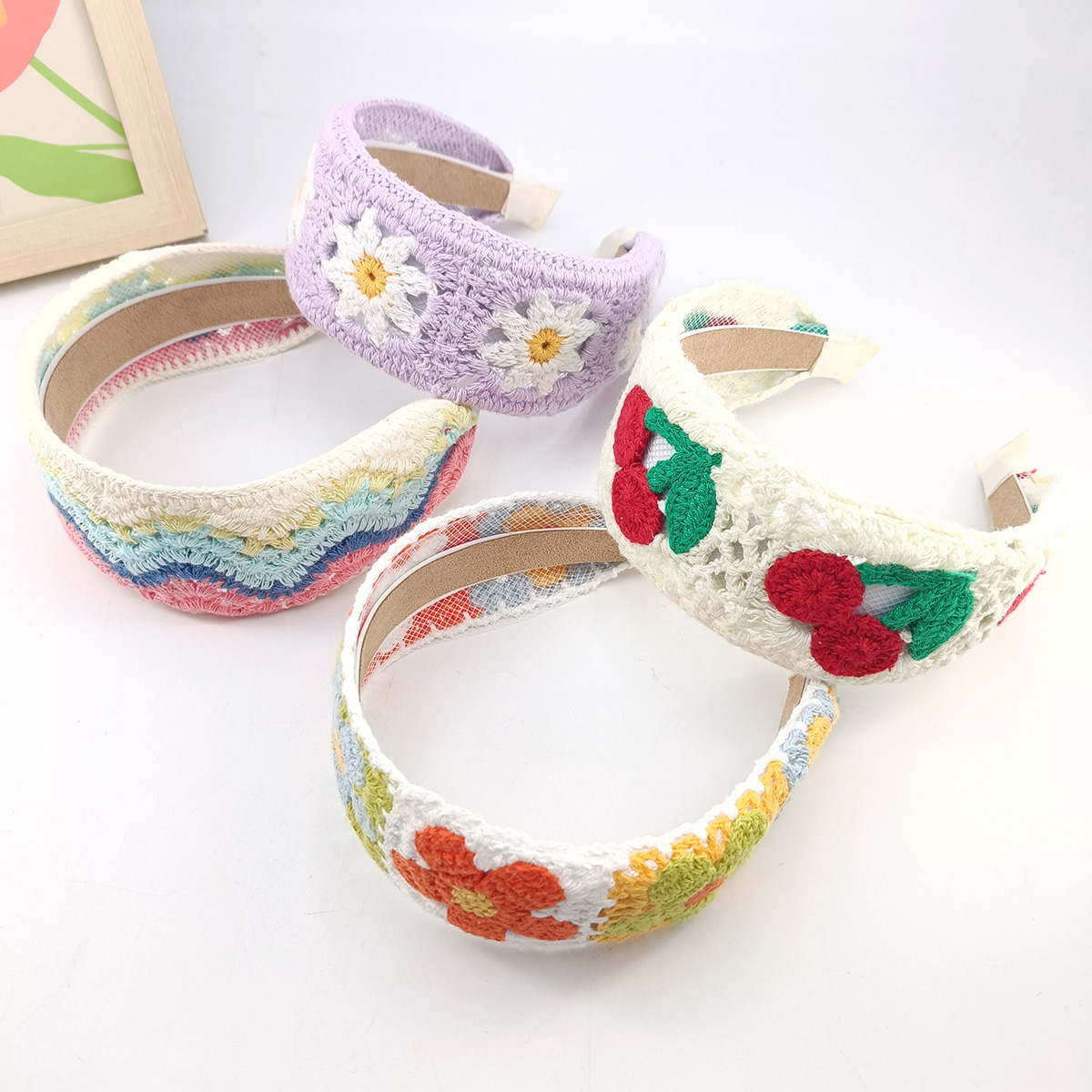 Zoete bloem borduurwerk meisje - Embroidery Hoop Plastic recensie en prijs