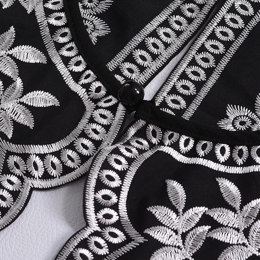 Nieuwe Europese stijl overhemd - Embroidery On Black Shirt recensie en prijs