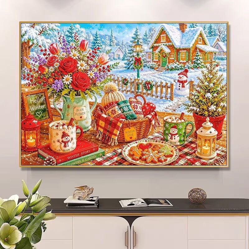 9CT 14ct Winter Gedrukte Kits  - Embroidery Vs Cross Stitch recensie en prijs
